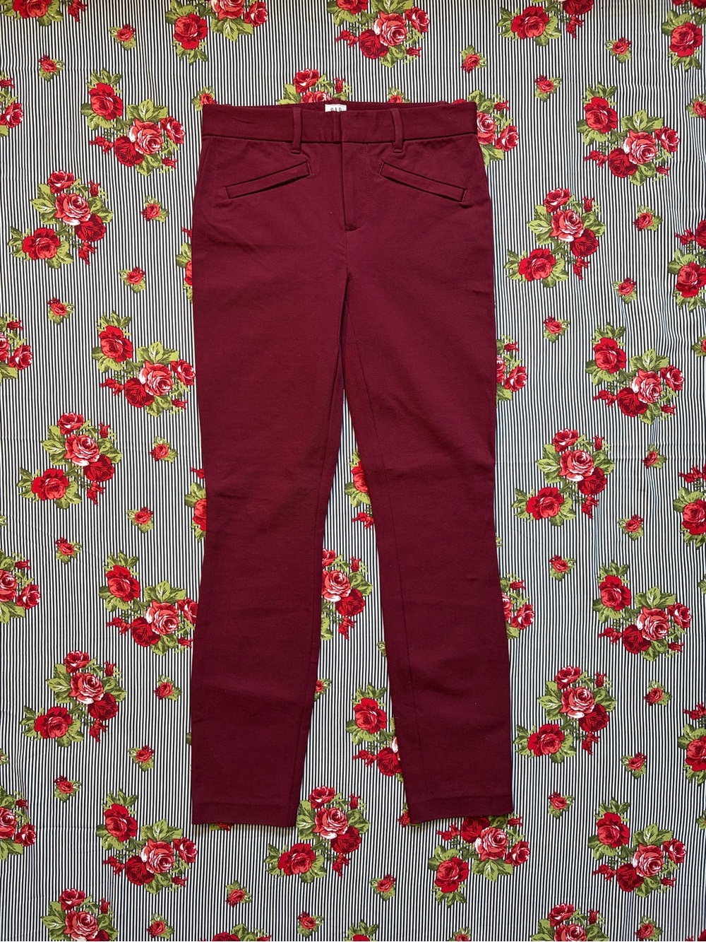 NWOT GAP Wine Red Skinny Ankle Pants
